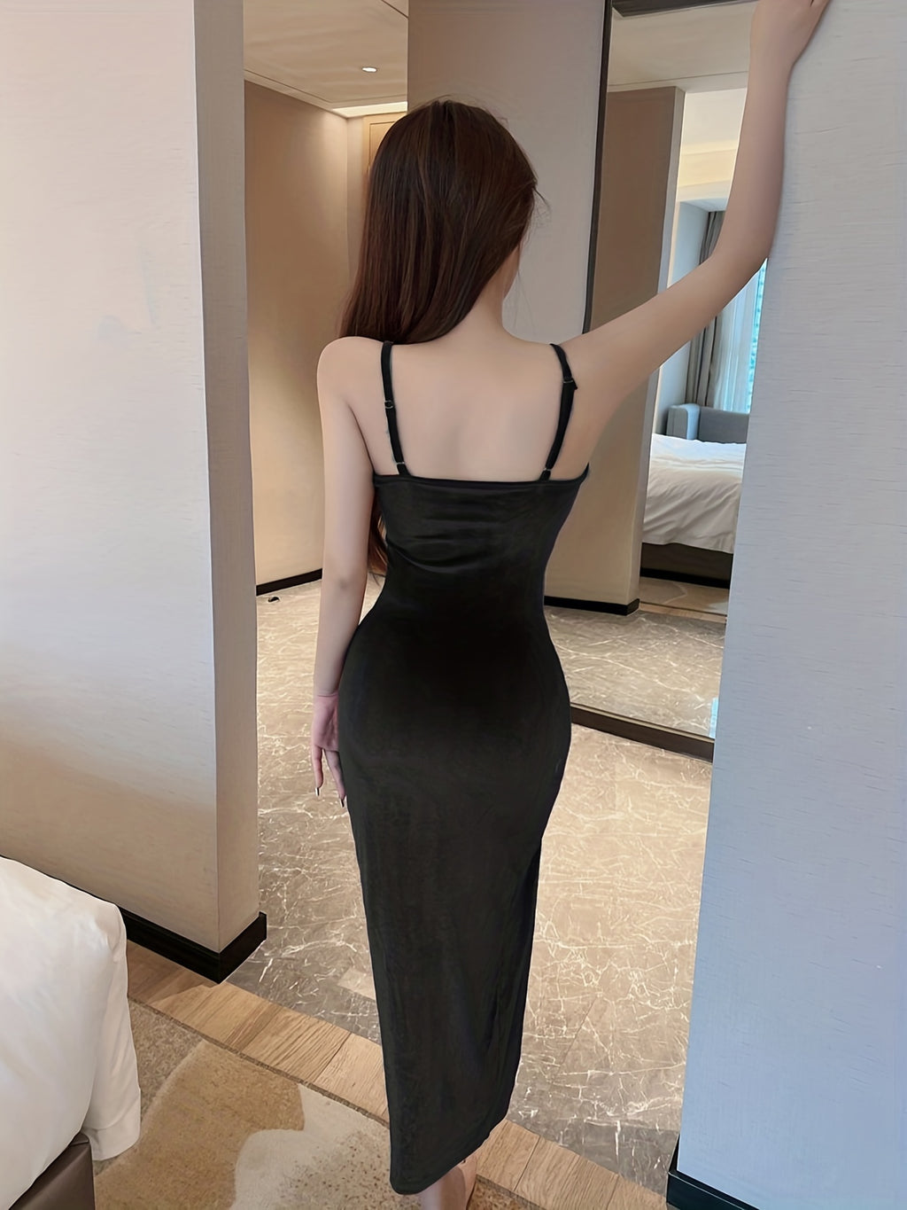 Ruffle Split Party Dress by Maisonvirelle