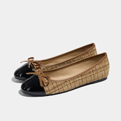 Ballet Flats for Women Bow Detail Flat Shoes for Work Travel Everyday