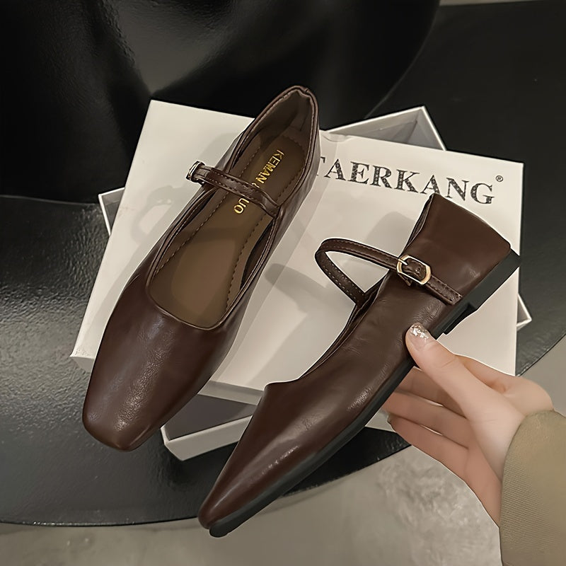 Chunky Mary Jane Flats by Maisonvirelle