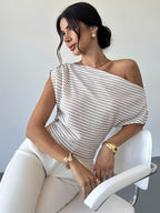 Striped Asymmetric T-Shirt by Maisonvirelle