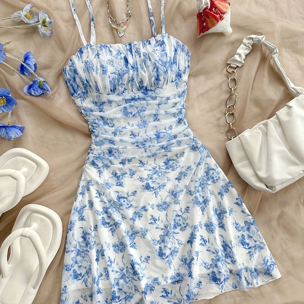 Floral Mesh-Back Dress by Maisonvirelle