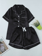 Satin Shirt & Shorts Set by Maisonvirelle
