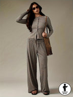 Striped Button Co-Ord by Maisonvirelle