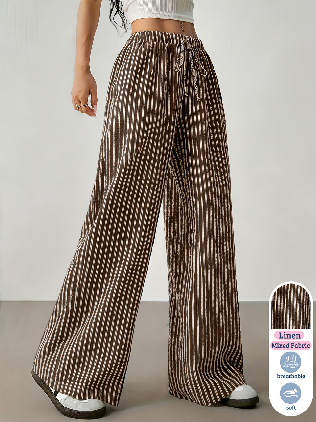 Linen Drawstring Trousers by Maisonvirelle
