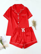 Satin Shirt & Shorts Set by Maisonvirelle