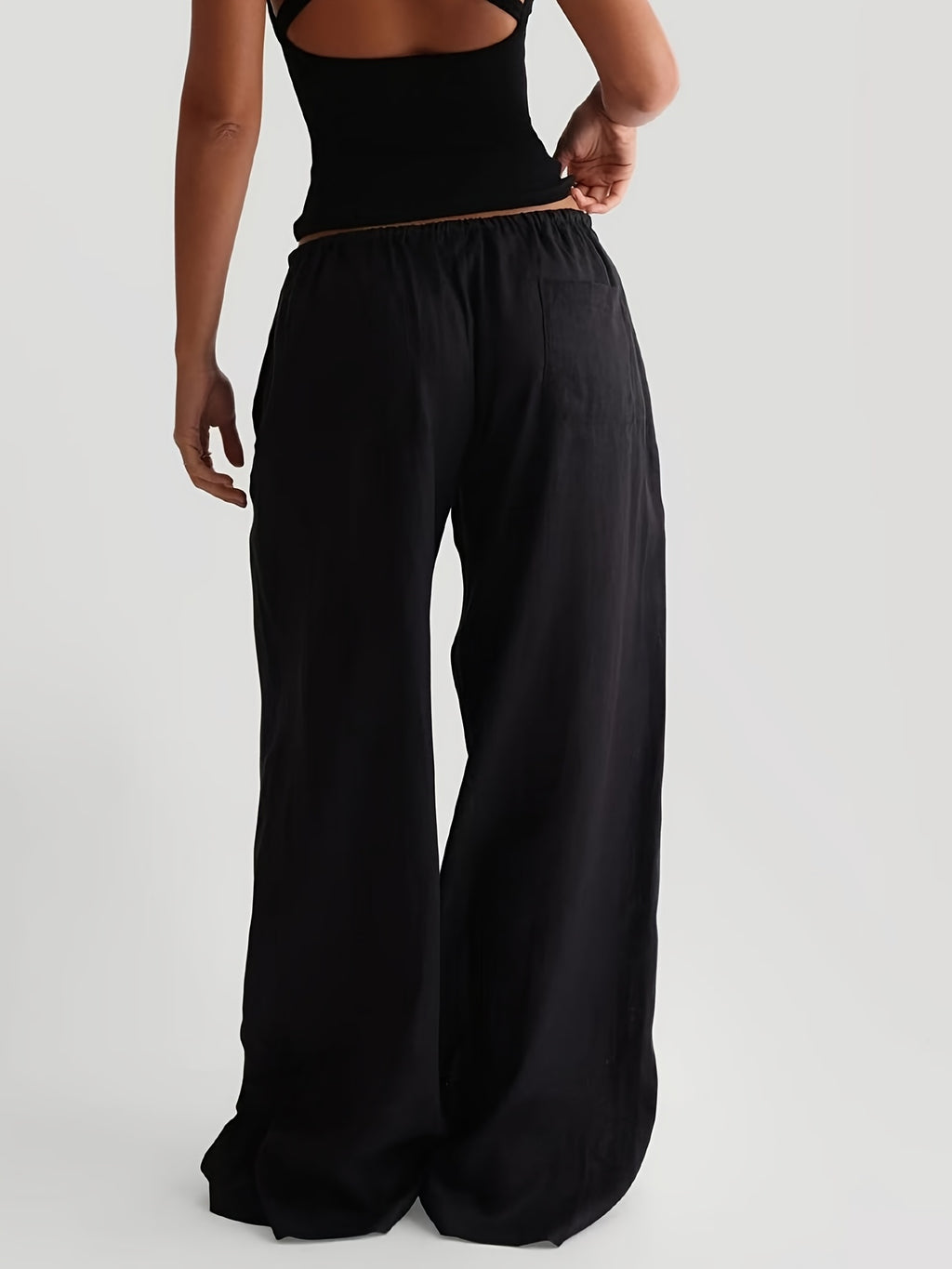 Elastic Waist Linen Trousers by Maisonvirelle