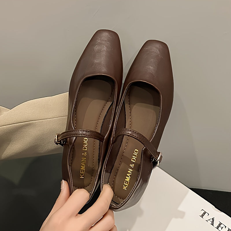 Chunky Mary Jane Flats by Maisonvirelle