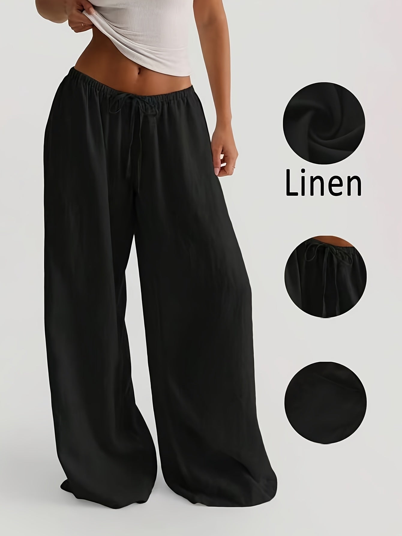 Elastic Waist Linen Trousers by Maisonvirelle