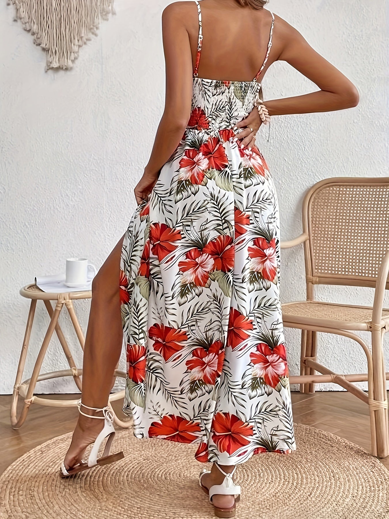 Floral Spaghetti Strap Dress by Maisonvirelle