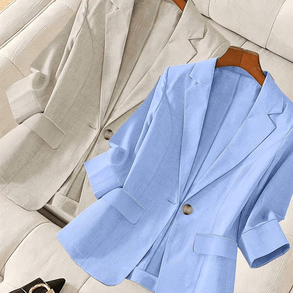 2026 New High-End Seven-Sleeve Suit Jacket Women'S Summer Thin Commuter Temperament Slim And Thin Casual Small Suit, Work Interview Commuter Versatile Two-Piece Set