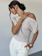 Striped Asymmetric T-Shirt by Maisonvirelle