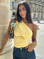 Y2K Off-Shoulder Crop Top by Maisonvirelle