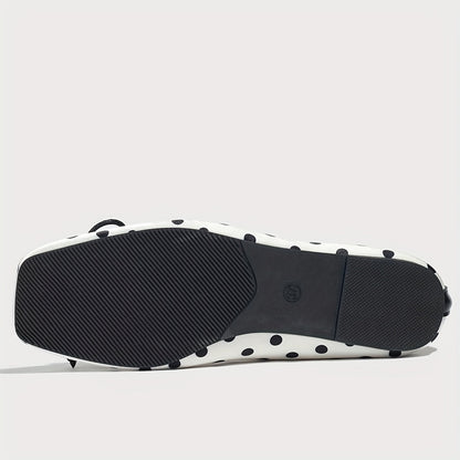 Ballet Flats for Women Polka Dot Flat Shoes for Work Travel Everyday Outfits