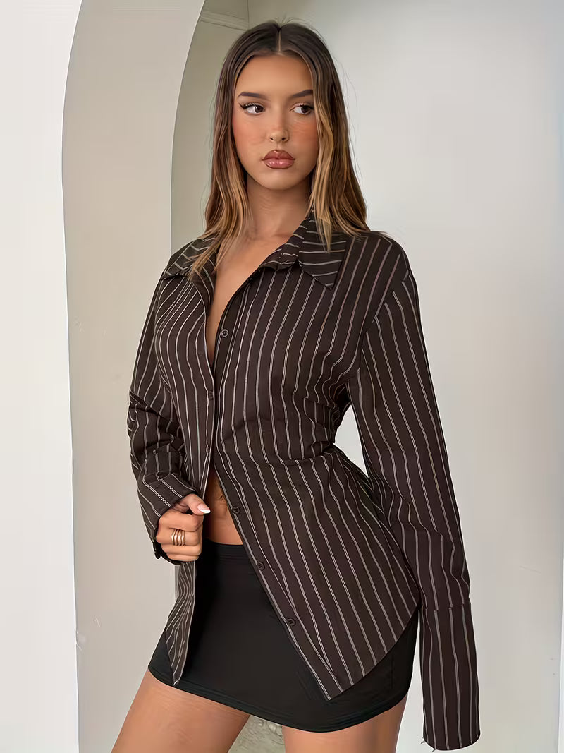 Refined Blouse for Women Long Sleeve Soft Feel for Office Layering Autumn