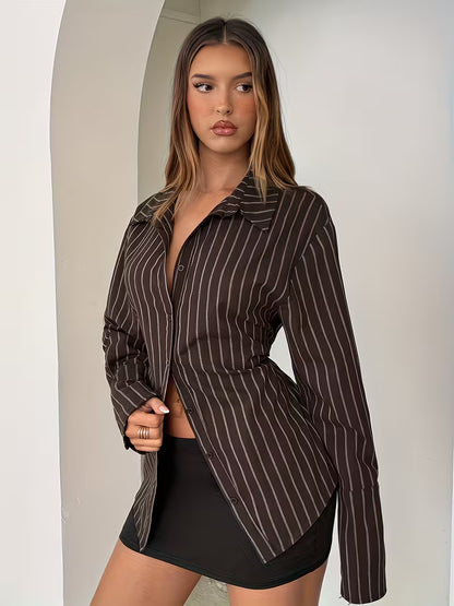 Refined Blouse for Women Long Sleeve Soft Feel for Office Layering Autumn