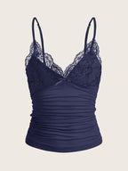 Strapless Ruffle Lace Top by Maisonvirelle