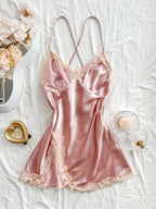 Lace Trim Night Dress by Maisonvirelle