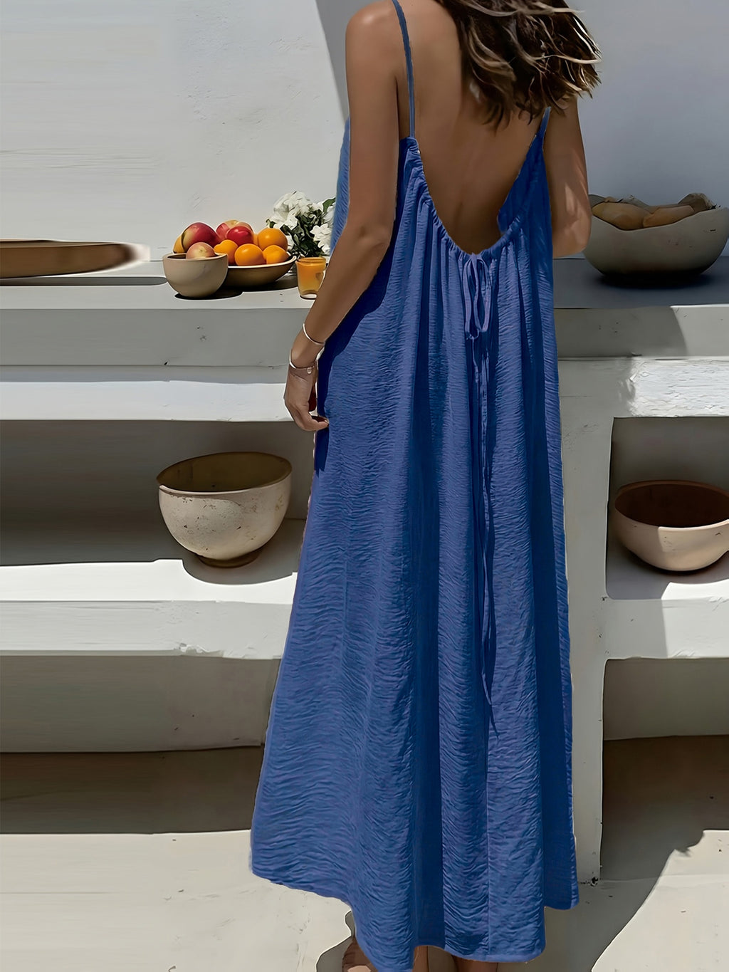 Backless Holiday Maxi Dress by Maisonvirelle