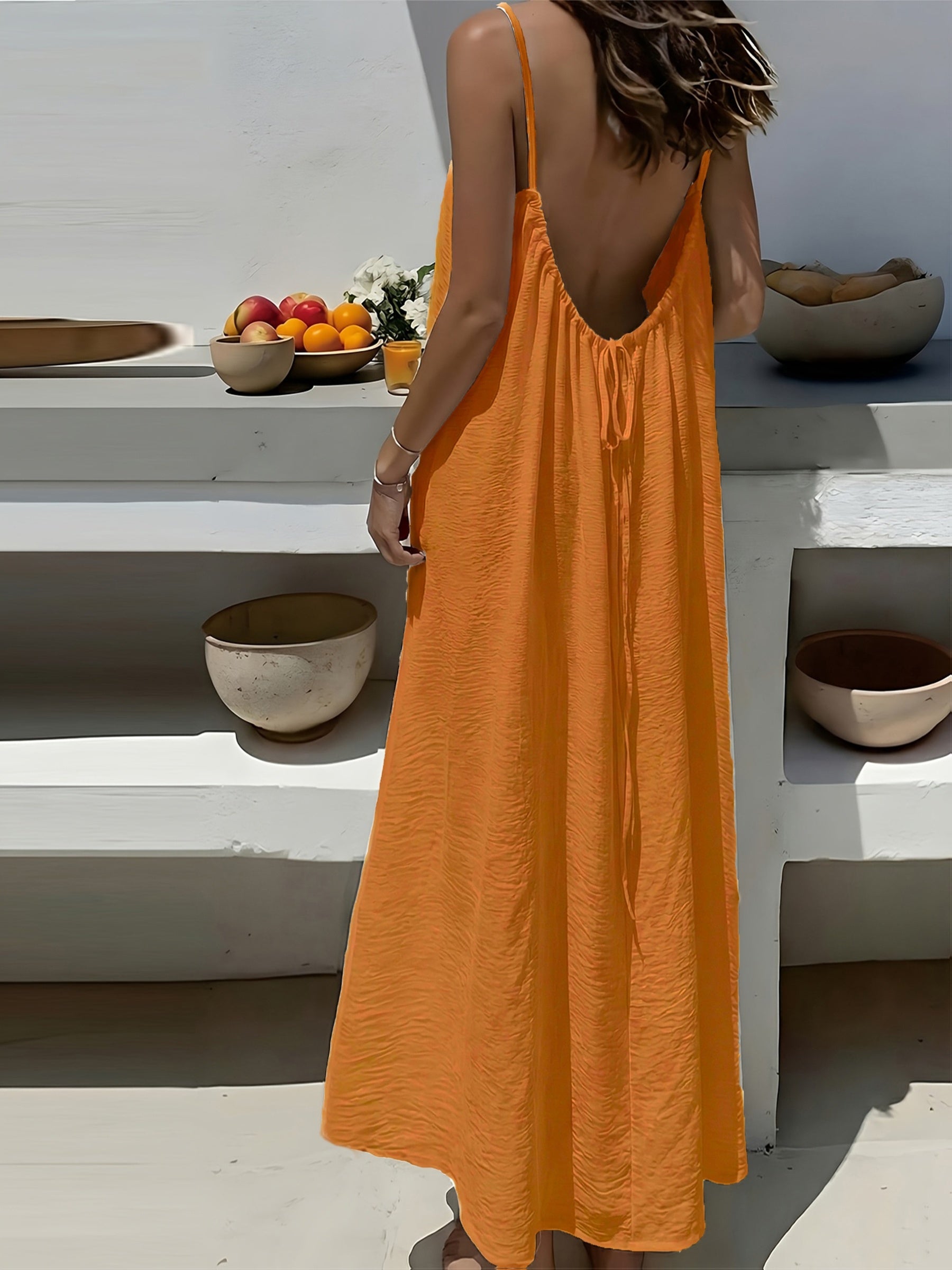 Backless Holiday Maxi Dress by Maisonvirelle