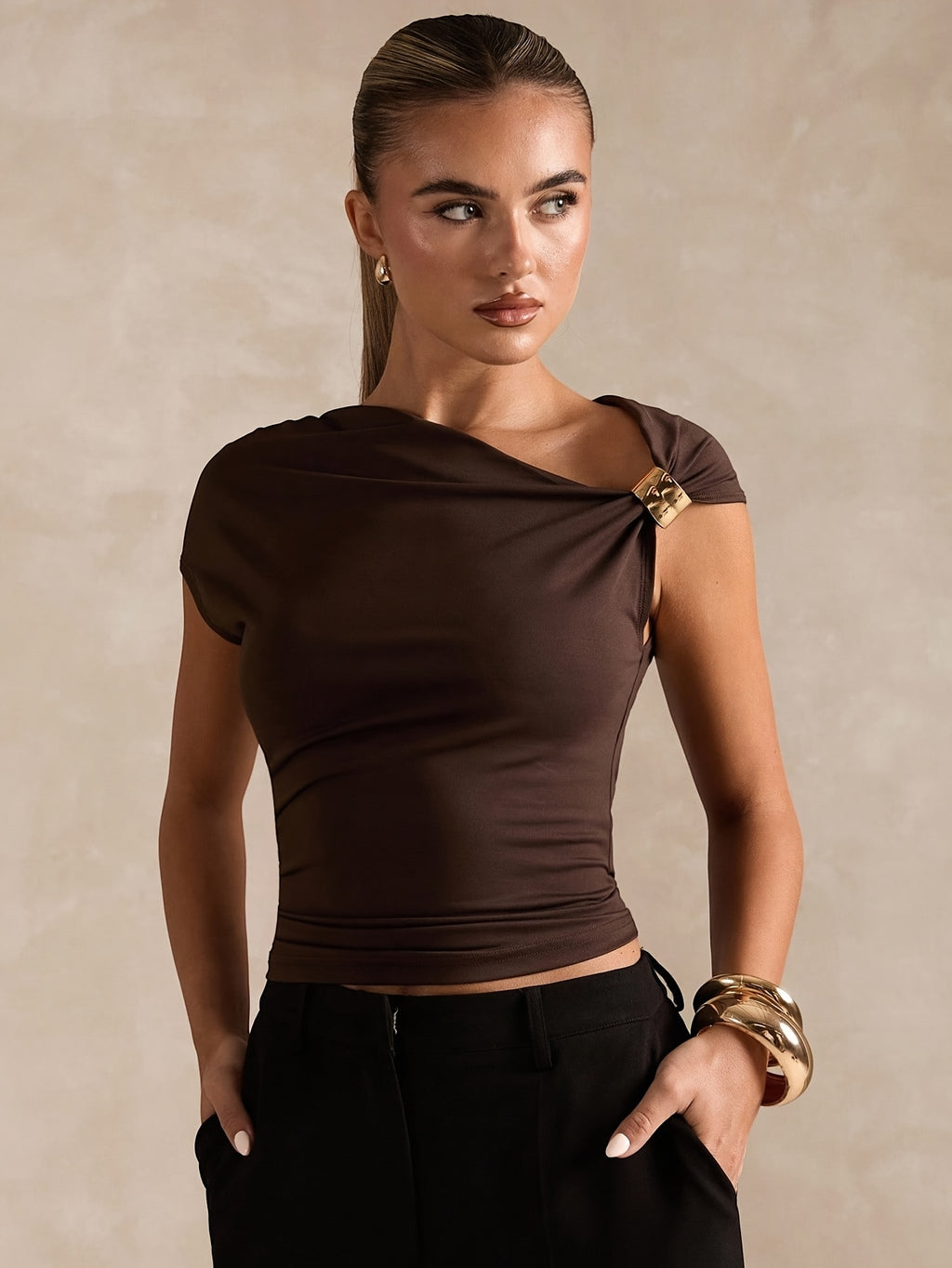 Asymmetric Off-Shoulder Top by Maisonvirelle