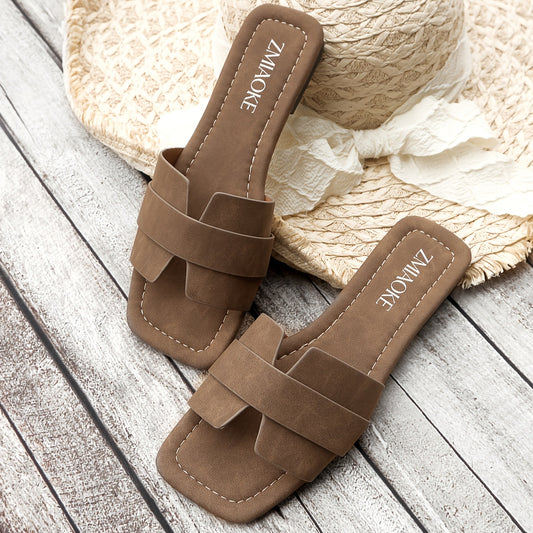 New Women's Outdoor Slippers Summer Beach Sandals Flat Slippers Vintage Bohemian Style Slides Multi-Scene Women's Shoes, Women Shoes Elegant Women Shoes Classy Lady Shoes