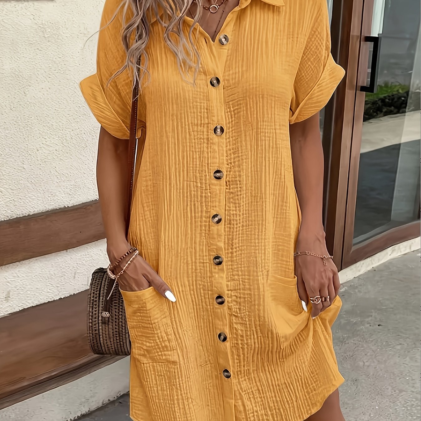 Button Shirt Dress by Maisonvirelle