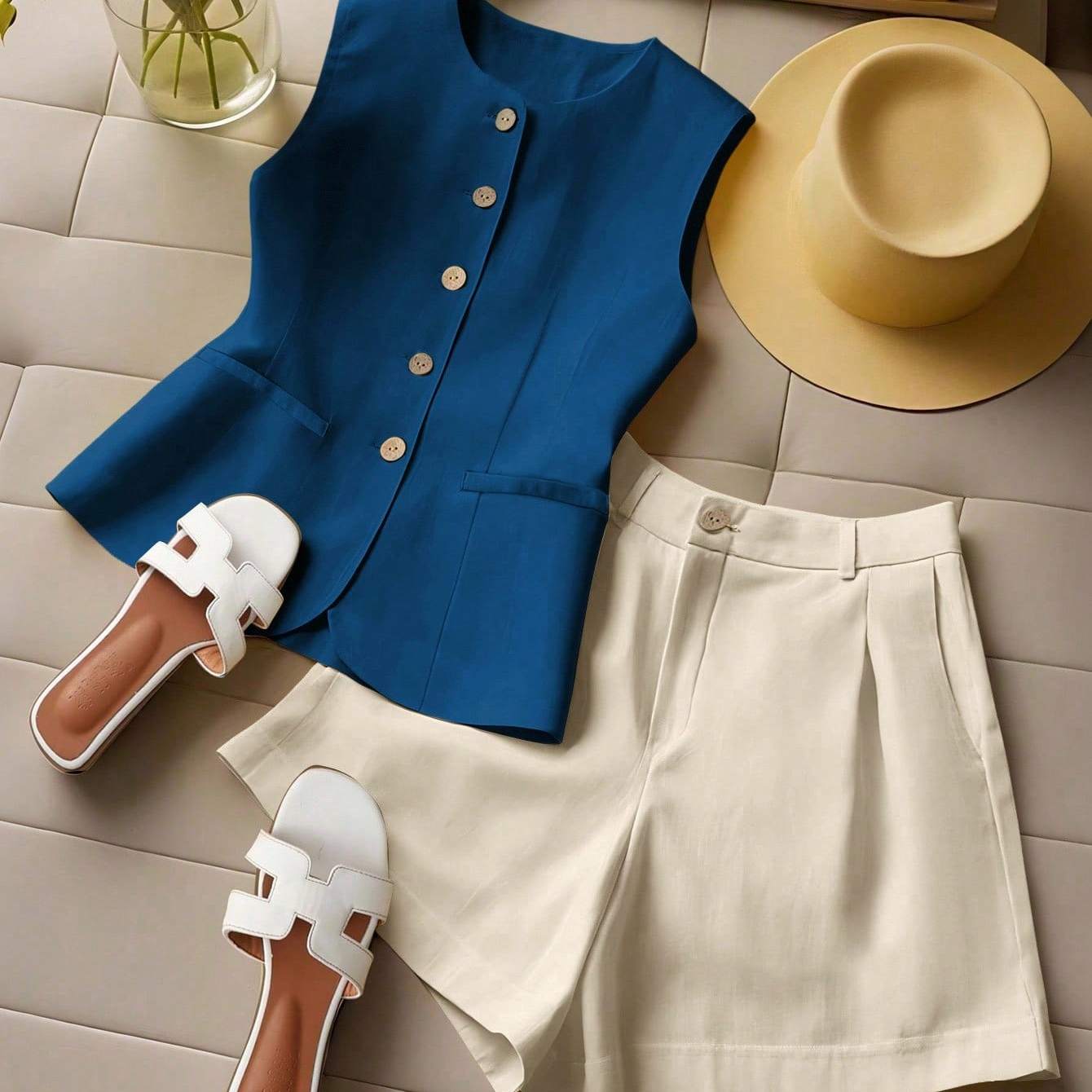 Vest & Shorts Set by Maisonvirelle