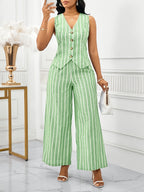 Striped Waistcoat Set by Maisonvirelle