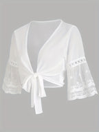Crochet Tie-Front Shrug by Maisonvirelle