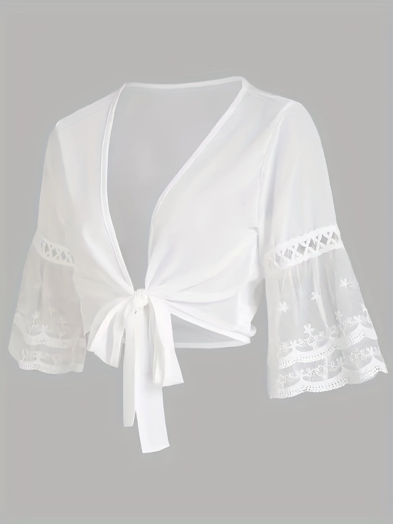 Crochet Tie-Front Shrug by Maisonvirelle