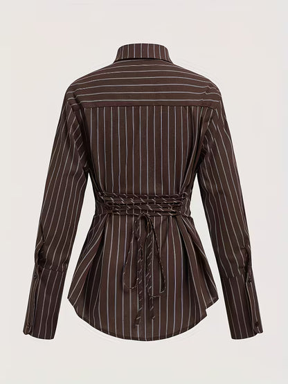 White Blouse for Women Long Sleeve Button Shirt for Office Work Everyday
