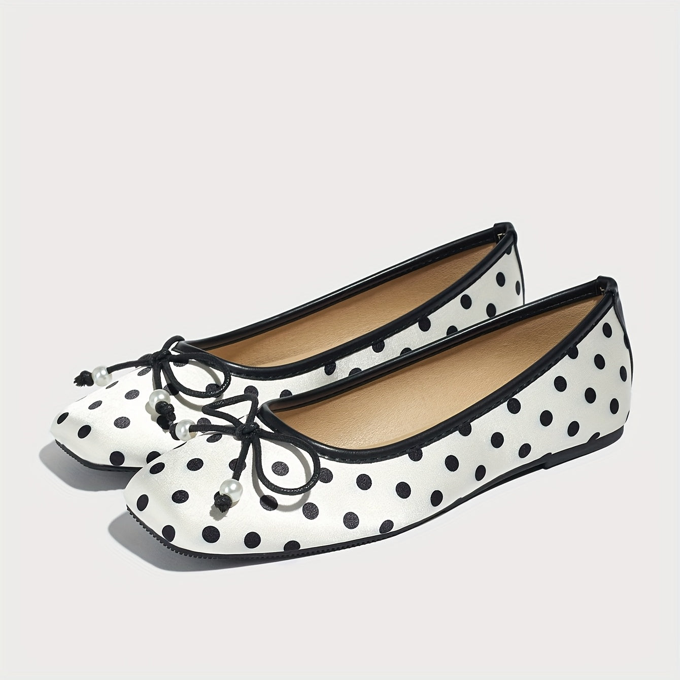 Ballet Flats for Women Polka Dot Flat Shoes for Work Travel Everyday Outfits