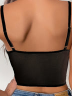 Lace Trim Mesh Camisole by Maisonvirelle