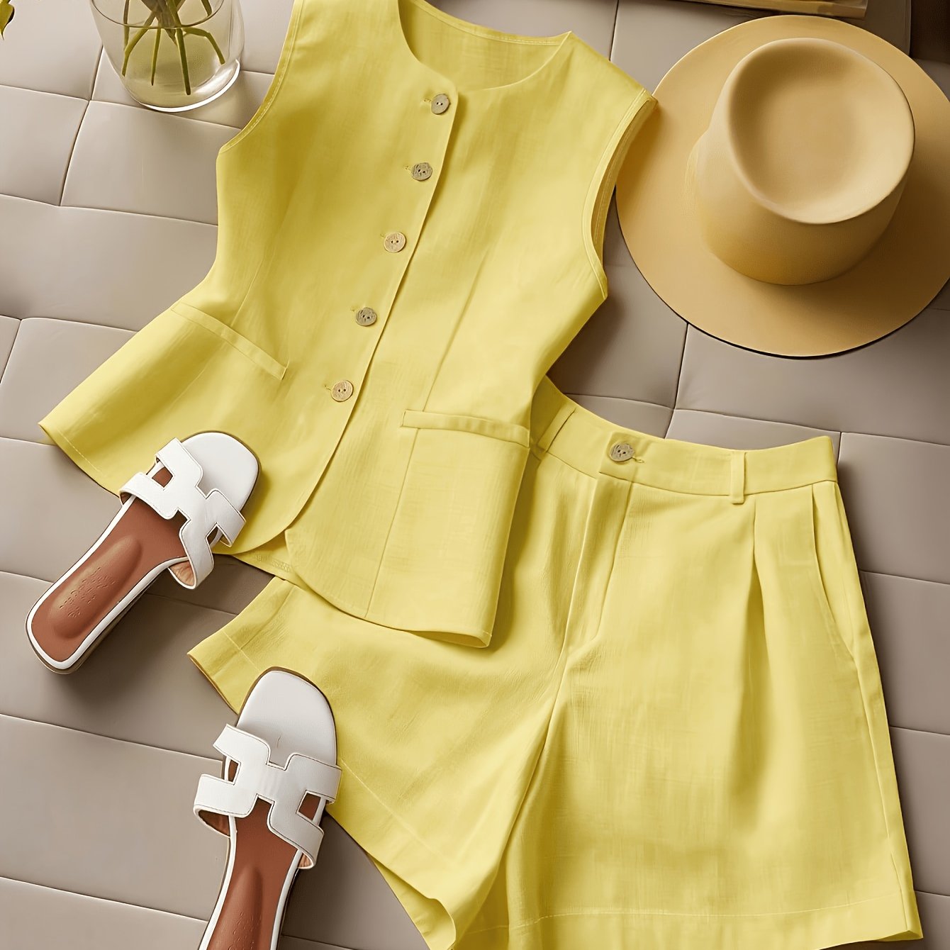 Vest & Shorts Set by Maisonvirelle