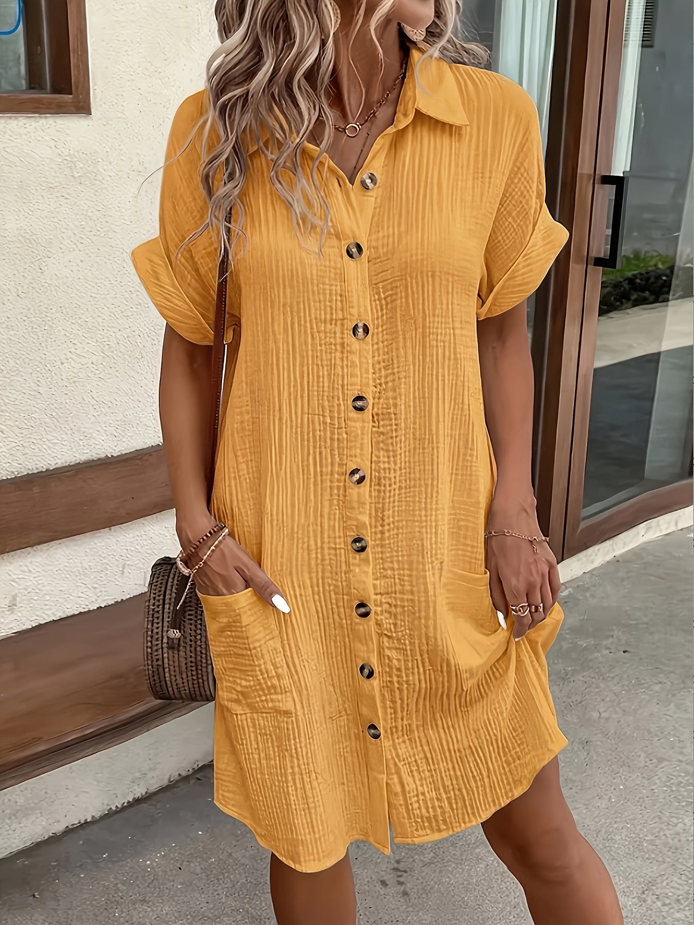 Button Shirt Dress by Maisonvirelle