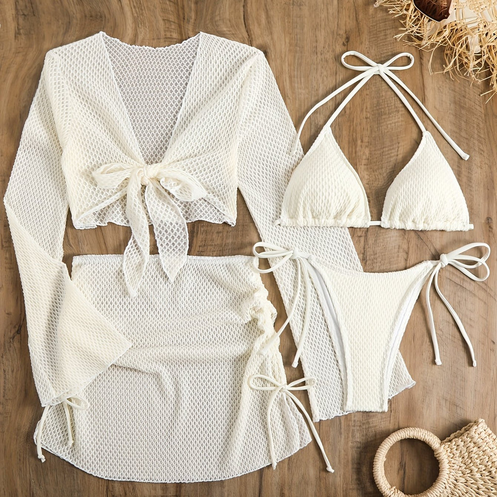 Mesh Beach Cover-Up Set by Maisonvirelle