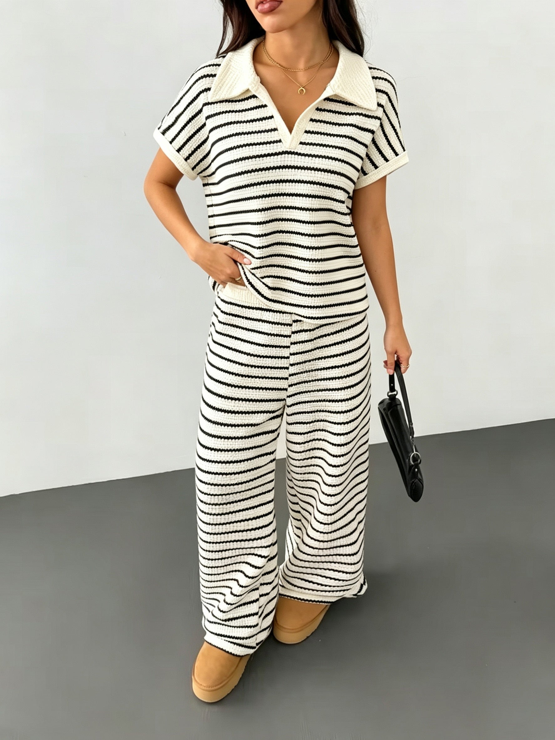Striped Polo Co-Ord by Maisonvirelle