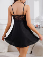 Ribbed Lace Slip Dress by Maisonvirelle
