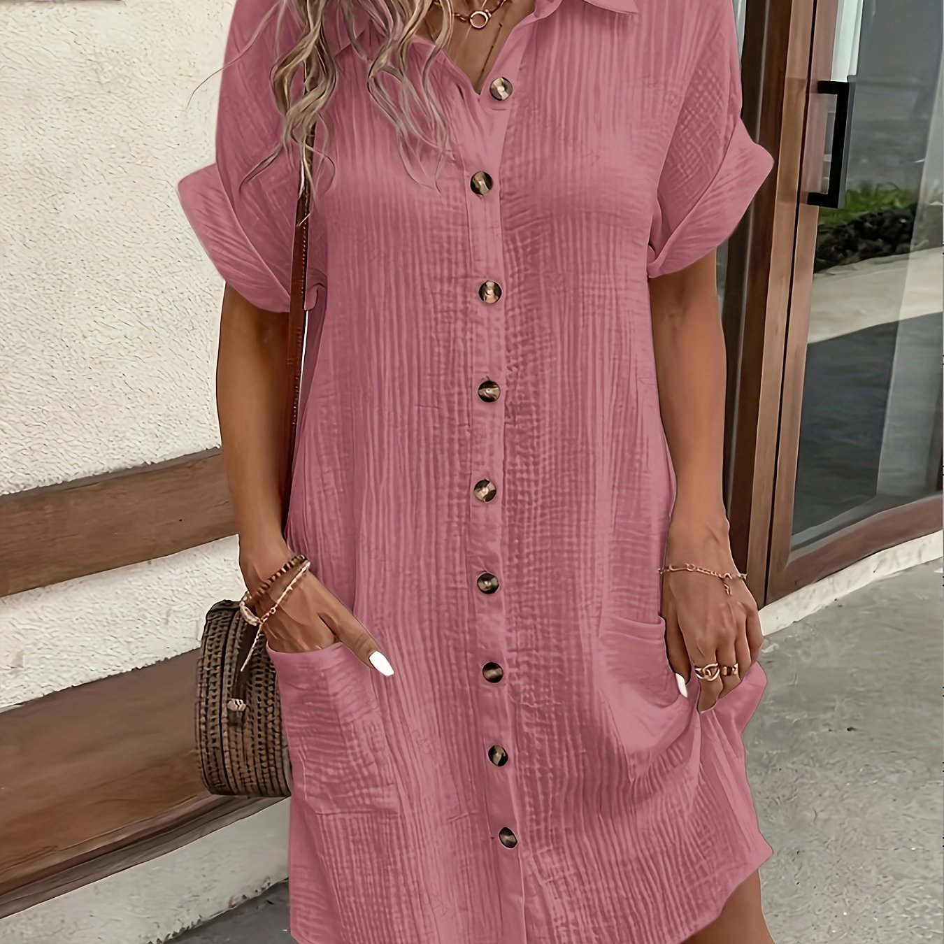 Button Shirt Dress by Maisonvirelle