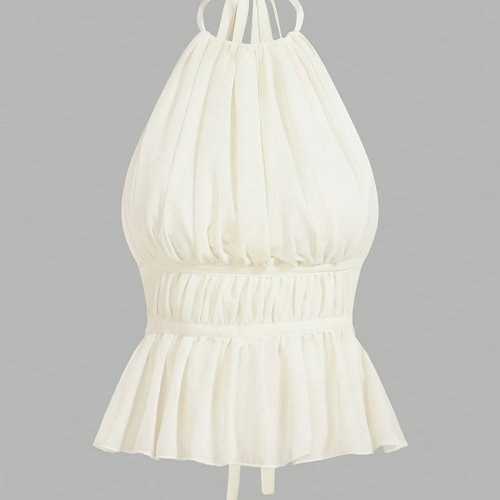 Pleated Halter Top by Maisonvirelle