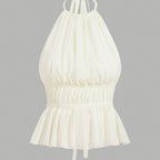 Pleated Halter Top by Maisonvirelle