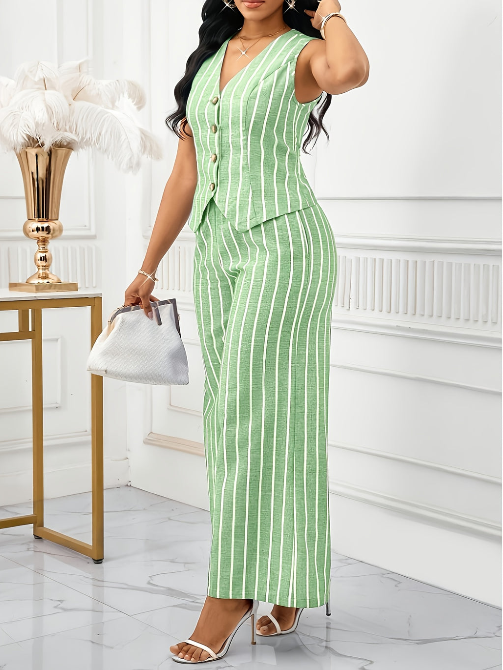 Striped Waistcoat Set by Maisonvirelle
