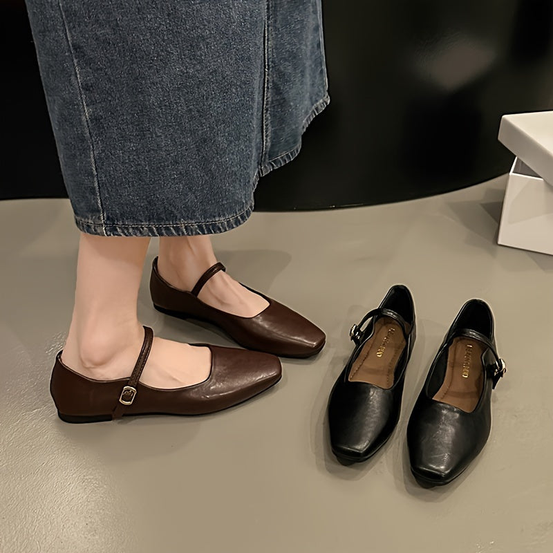 Chunky Mary Jane Flats by Maisonvirelle