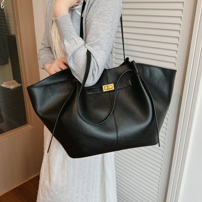 Tote Bag for Women Large Shoulder Bag with Lock Detail for Work Travel Everyday