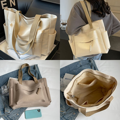 Tote Bag for Women Large Capacity Lightweight Shoulder Bag with Zip for Work Travel