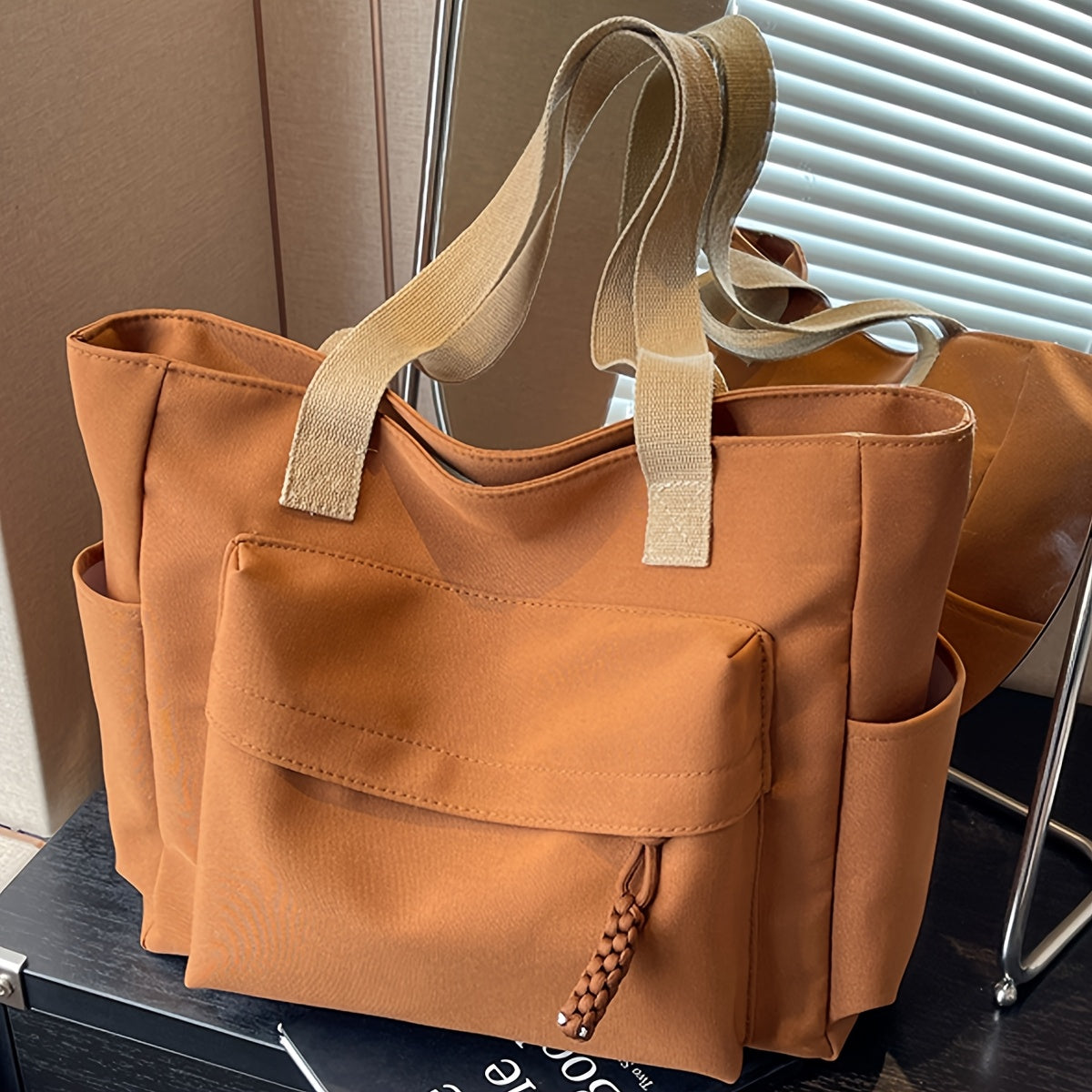 Tote Bag for Women Large Capacity Lightweight Shoulder Bag with Zip for Work Travel