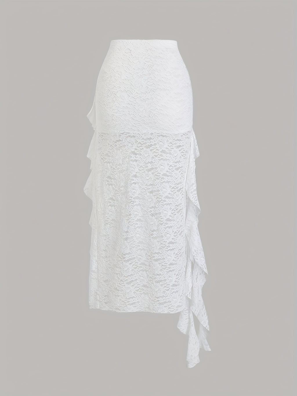 Ruffle Lace Mini Skirt by Maisonvirelle