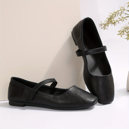 Mary Jane Shoes for Women Chunky Heel Soft Sole Flats for Office Smart Casual Outfits