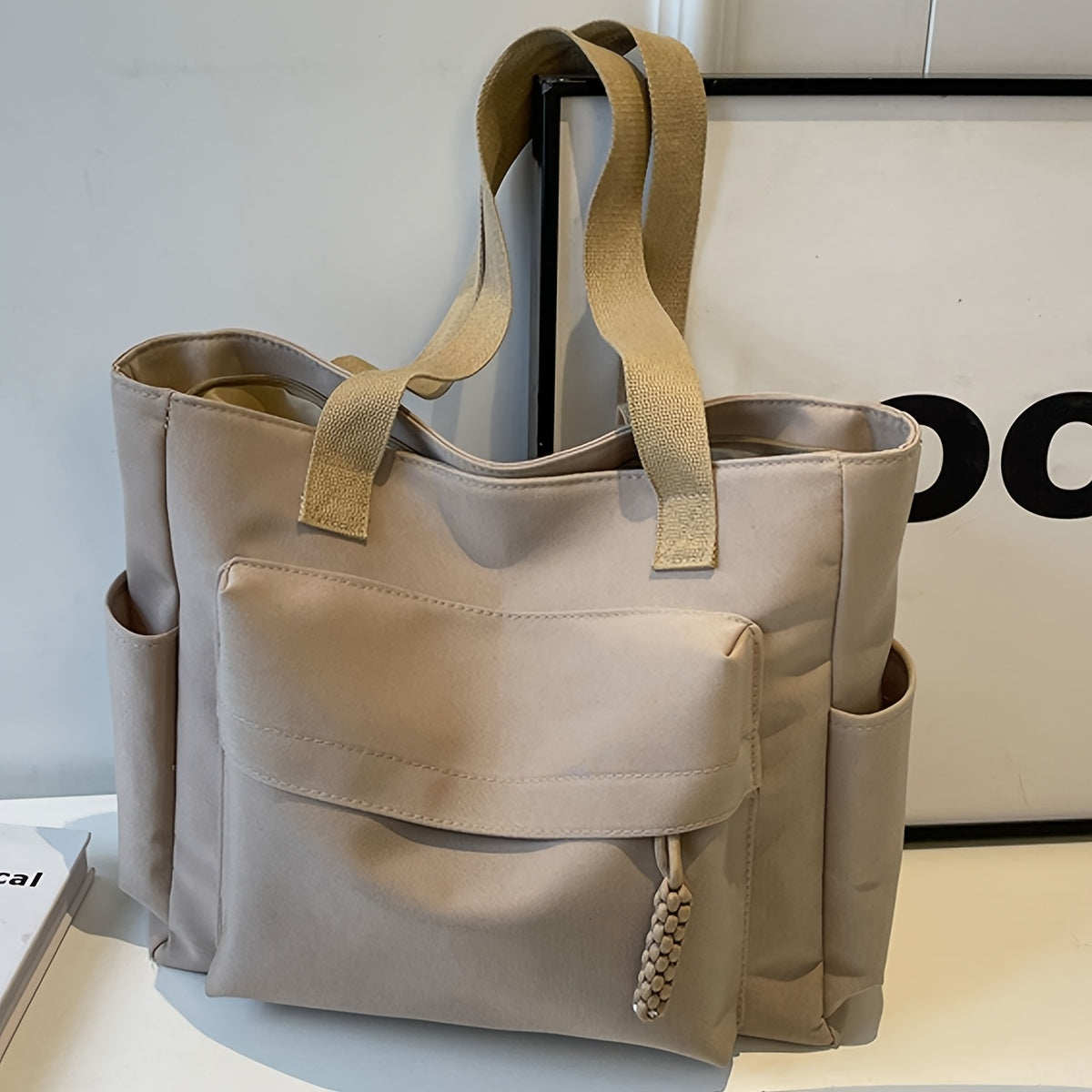 Tote Bag for Women Large Capacity Lightweight Shoulder Bag with Zip for Work Travel