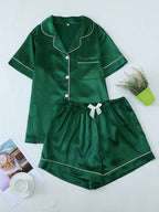 Satin Shirt & Shorts Set by Maisonvirelle